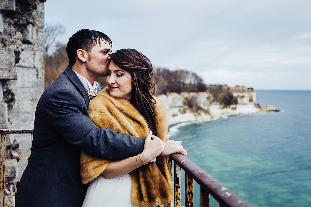 civil ceremony at Old Church in Stevns Klint, Denmark