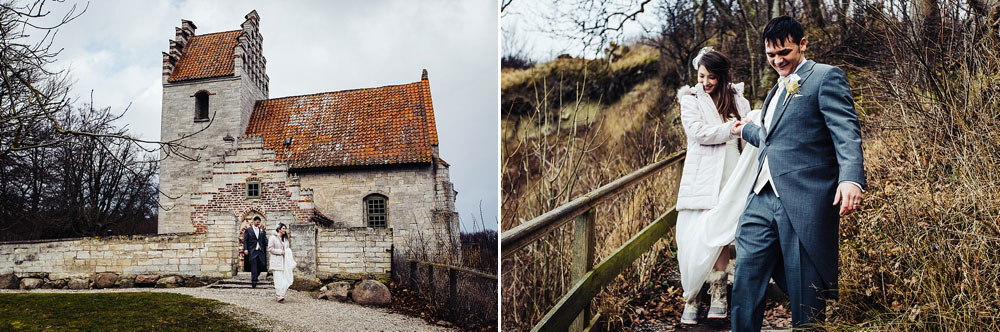 wedding photography at the Old Church in Stevns Klint, natural photos by Natalia Cury wedding photographer