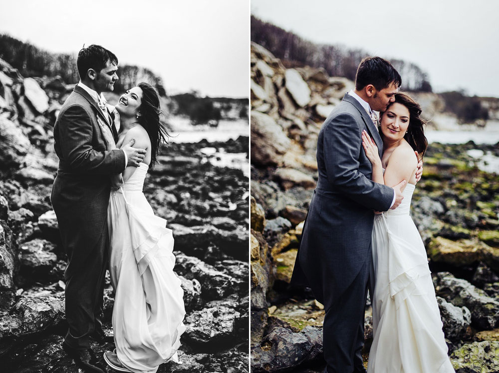 wedding portrait session in Stevns Klint, natural and beautiful photos by professional wedding photographer Natalia Cury 