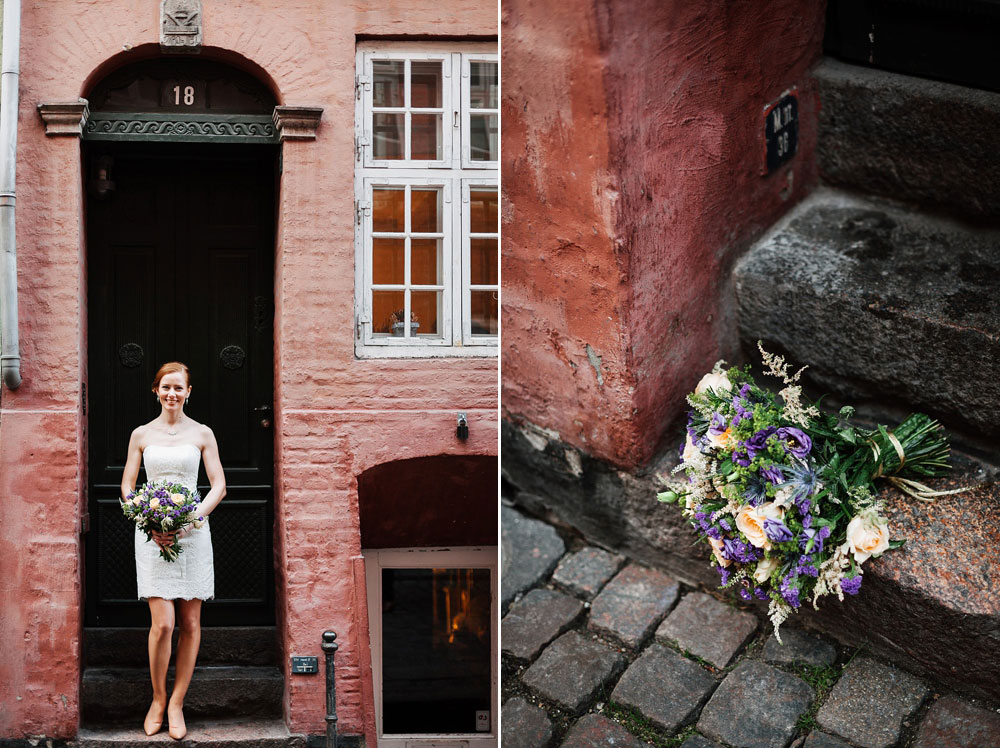 wedding photo session in the streets of Copenhagen, photos by Natalia Cury wedding photographer