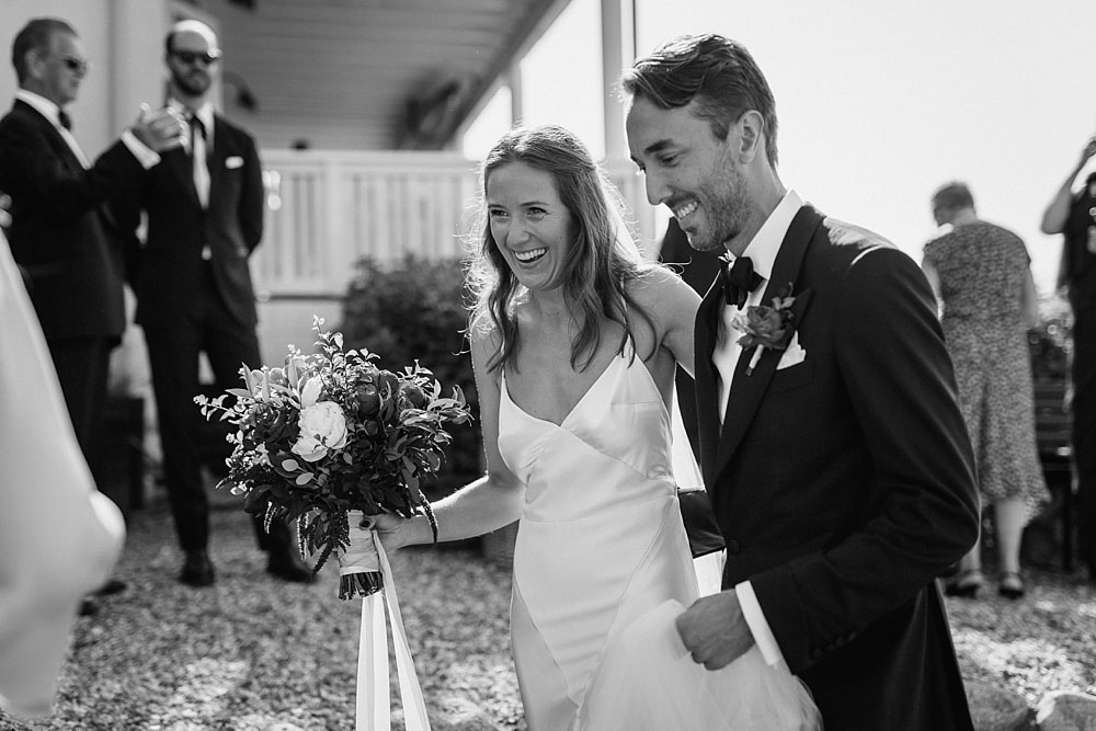 bride and groom at Helenekilde Badehotel in Tisvildeleje