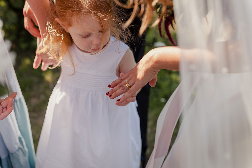 flower girl at wedding at Helenekilde Badehotel