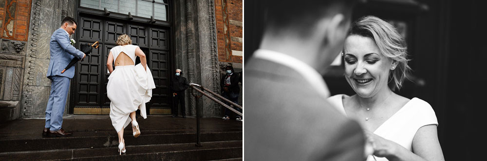 elopement at Copenhagen City Hall. photography by Natalia Cury wedding photographer