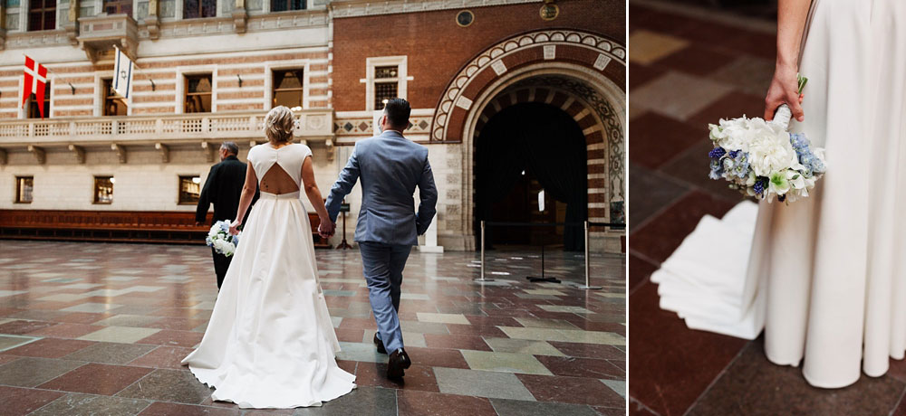 elopement at Copenhagen City Hall. photography by Natalia Cury wedding photographer