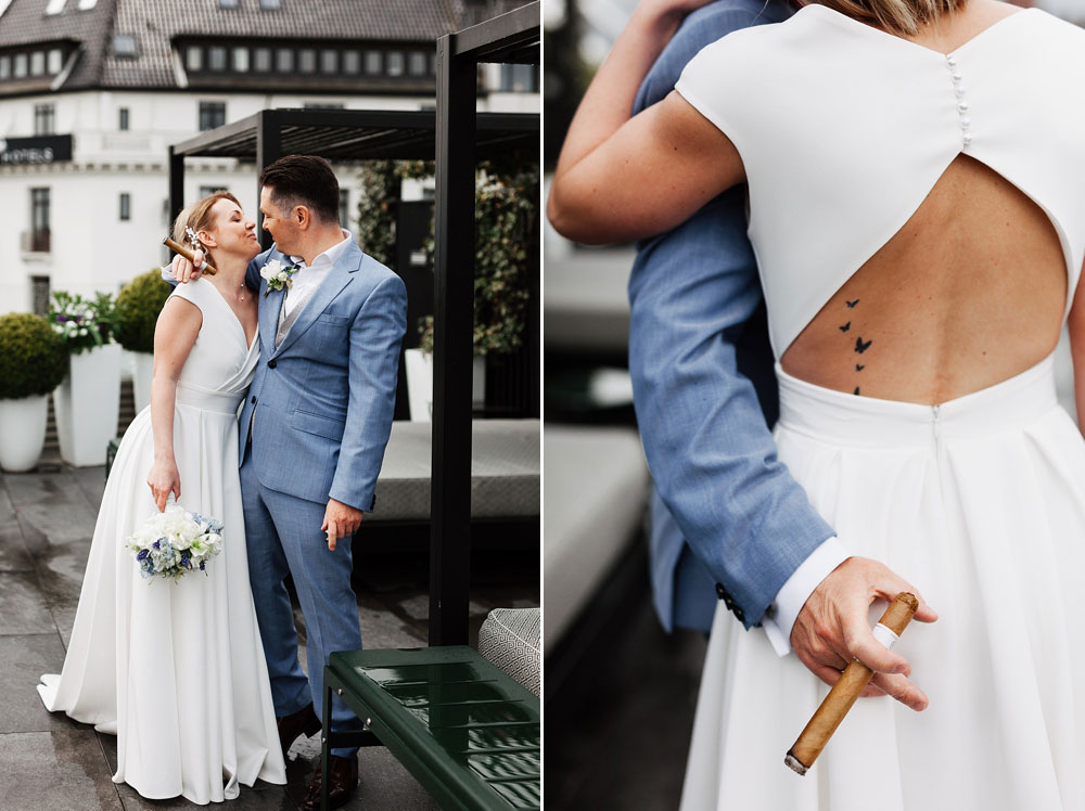 natural wedding photos at Nimb hotel in Copenhagen