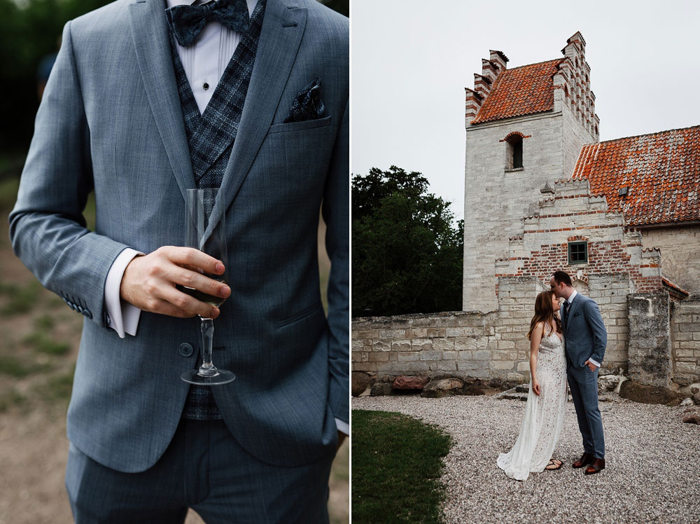 civil wedding at Højerup Old Church in Stevns Klint, wedding photographer Natalia Cury