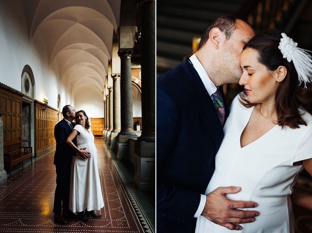 wedding portraits at Copenhagen city hall, photos by Natalia Cury 