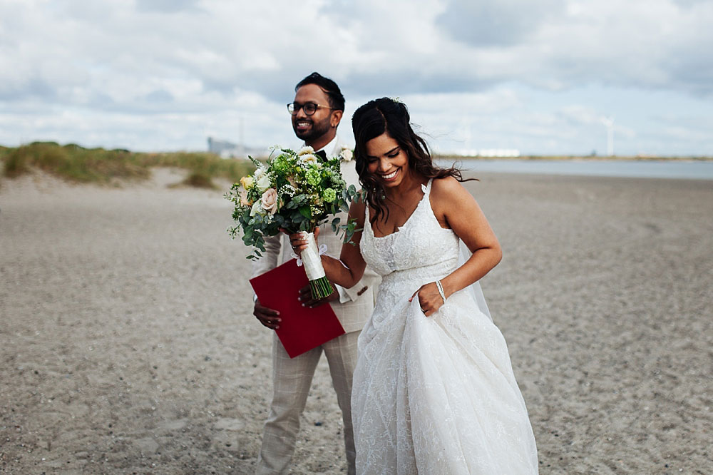 civil wedding at Amager Strand in Copenhagen