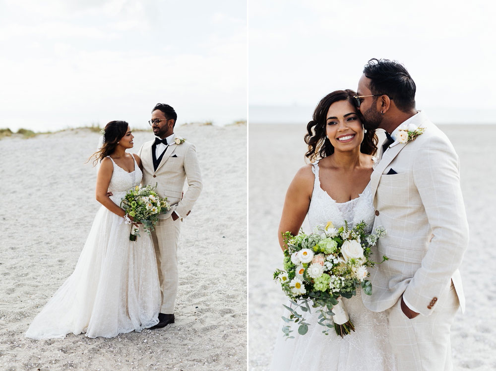 natural wedding photo shoot on the beach in Copenhagen, photos by Copenhagen based wedding photographer Natalia Cury