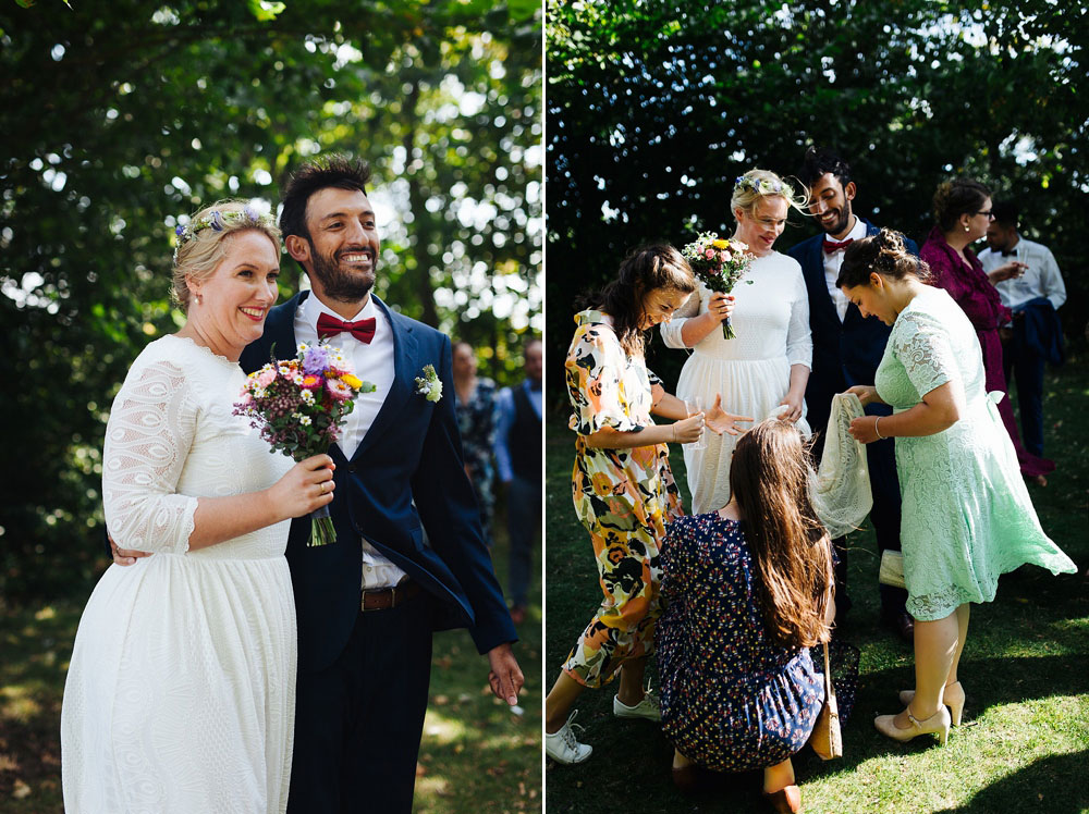 open air wedding reception in Stevns Klint