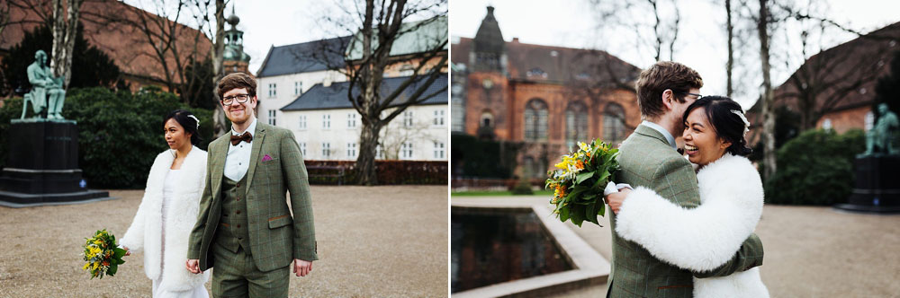 wedding photos in the beautiful city of Copenhagen. Natural looking wedding photography by Natalia Cury professional wedding photographer.
