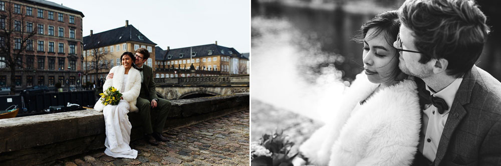 wedding photos in the beautiful city of Copenhagen. Natural looking wedding photography by Natalia Cury professional wedding photographer.