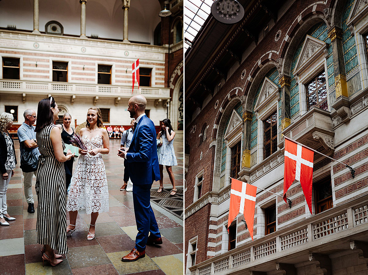 wedding at Copenhagen city hall. Natural and beautiful wedding photos by Natalia Cury wedding photographer
