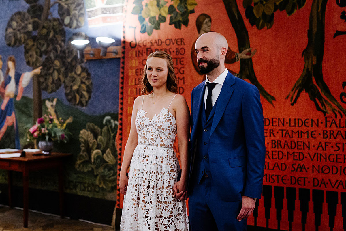 Copenhagen town hall wedding. Wedding photography by Natalia Cury