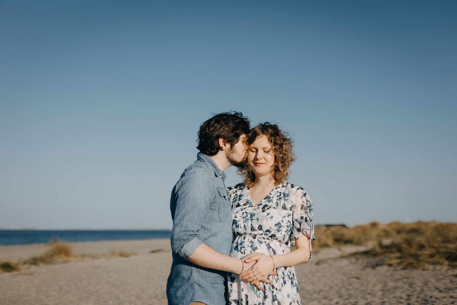 Maternity photos with the stunning backdrop of Copenhagen's beaches