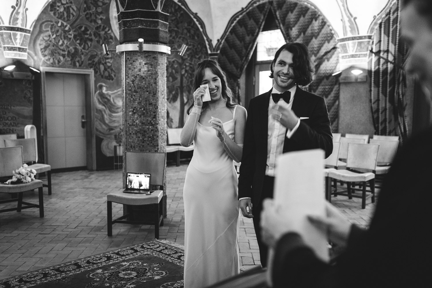 black and white wedding photography