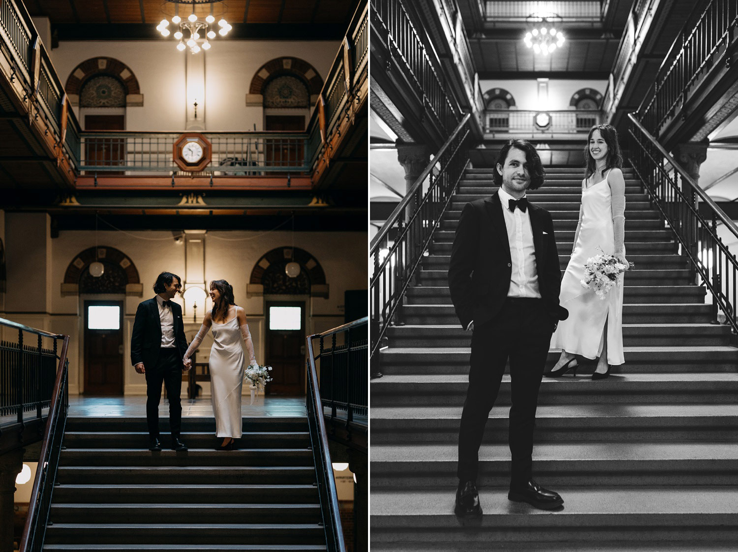 artistic wedding photography at Copenhagen City Hall