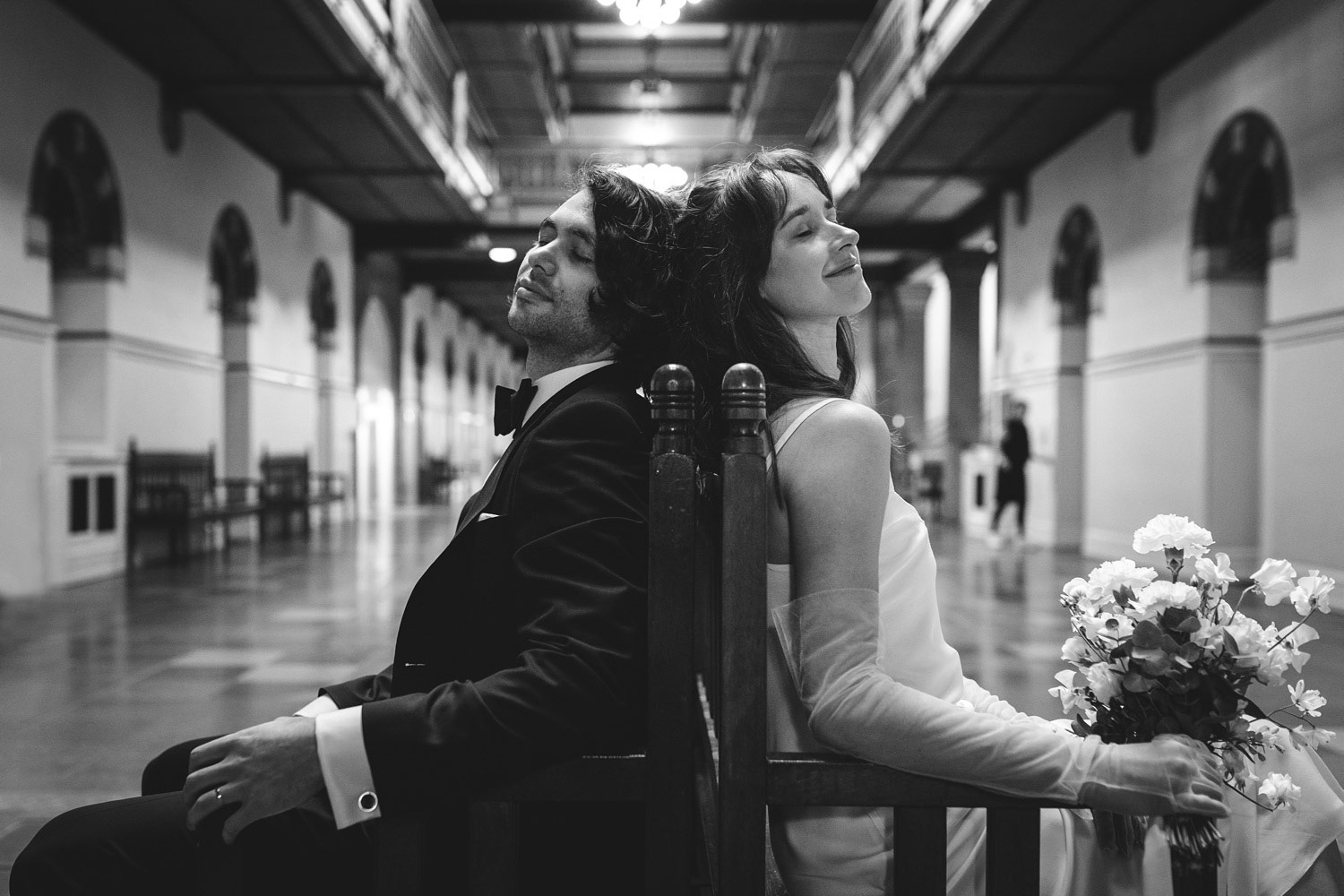 black and white wedding photography