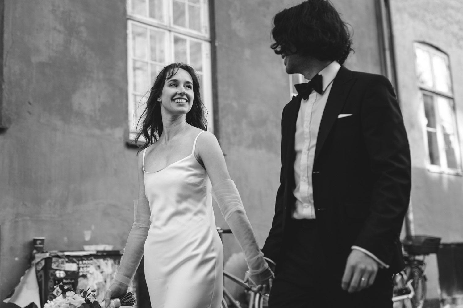 black and white wedding photography