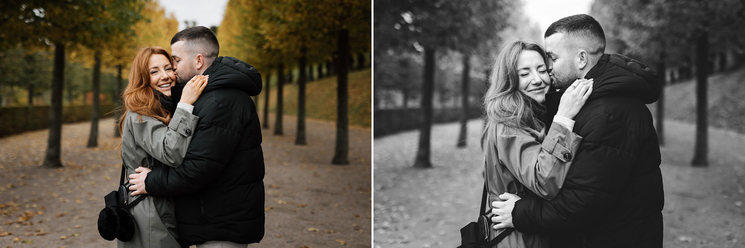 Frederiksborg Castle engagement photography session in the fall