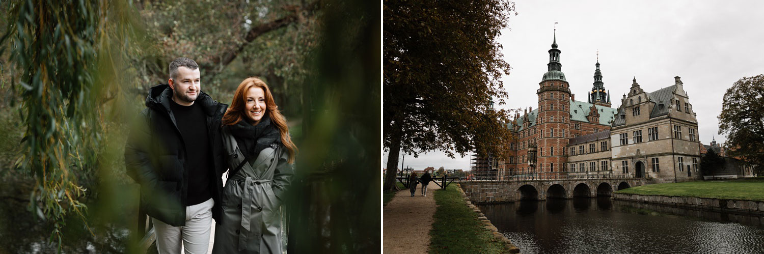 Hillerød castle engagement photography