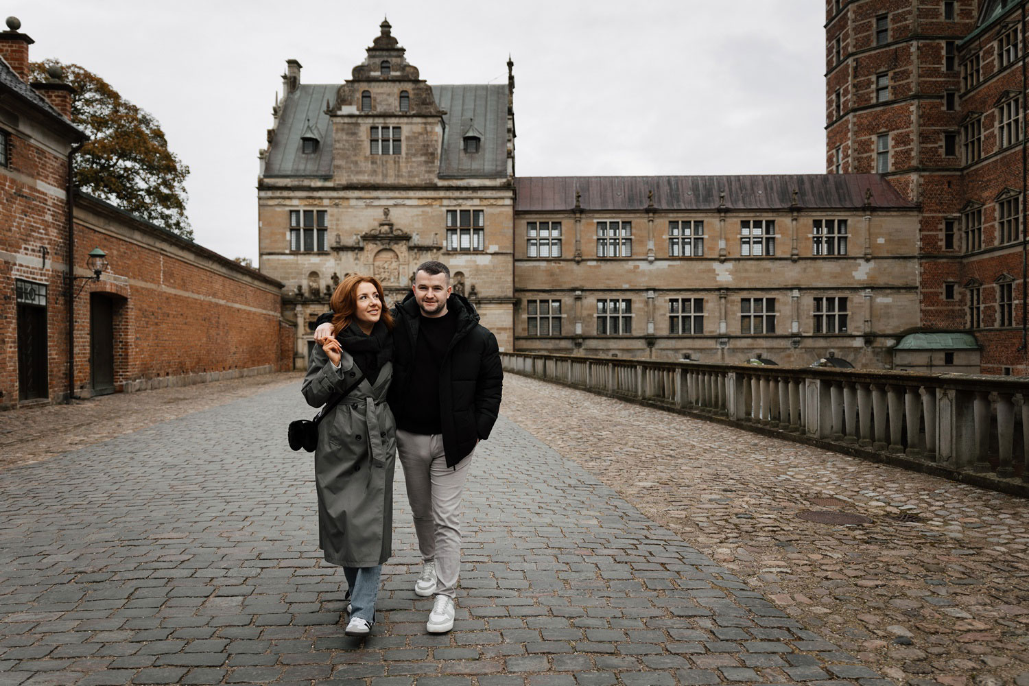 Engagement photography at Denmark's Frederiksborg Castle