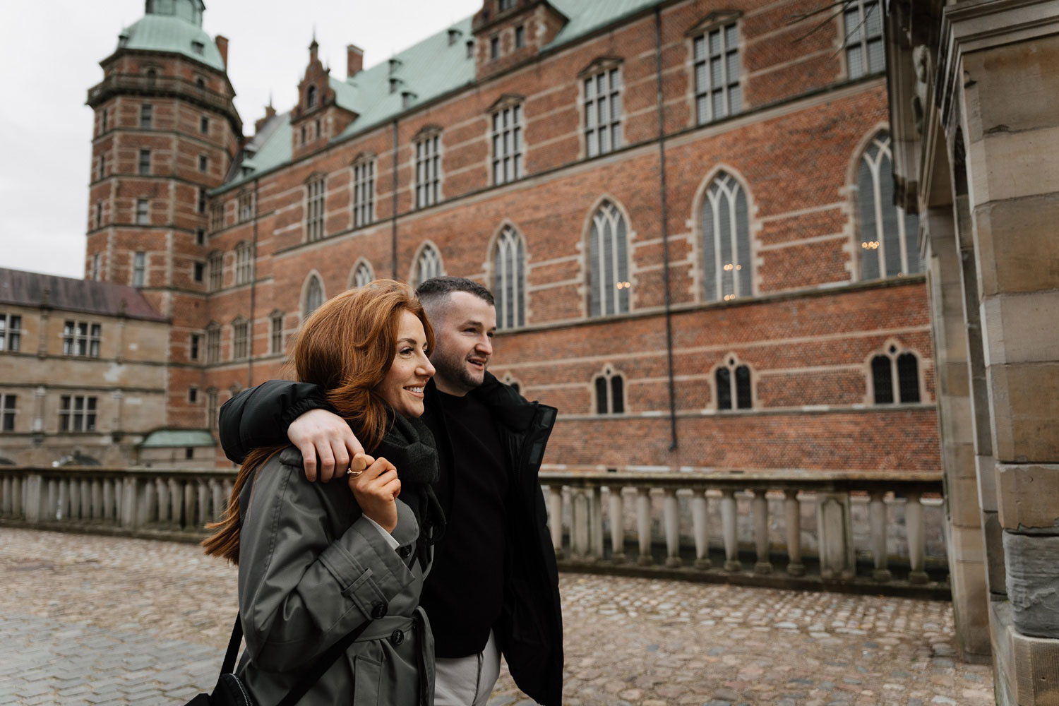 Romantic surprise proposal at Frederiksborg Castle