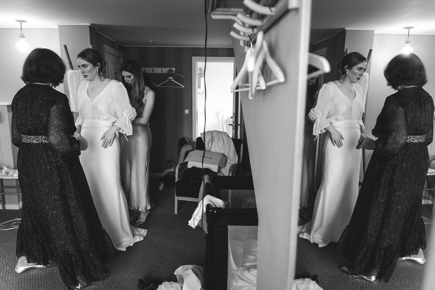 Capturing the bride's final moments of preparation