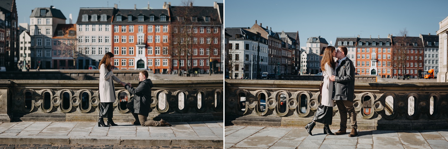 Happy couple's surprise proposal captured in Copenhagen's scenic beauty