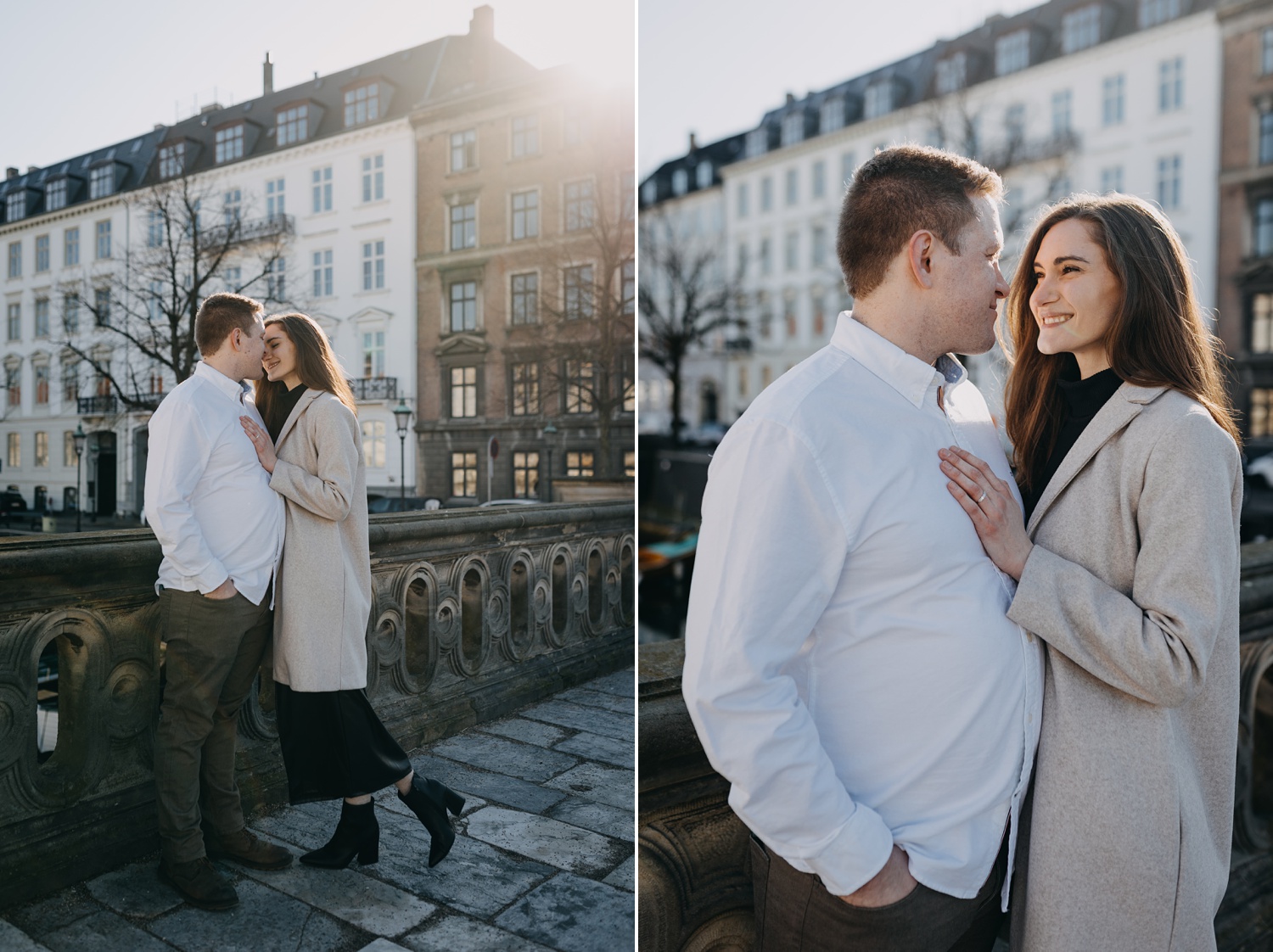 surprise proposal in Copenhagen's charming streets