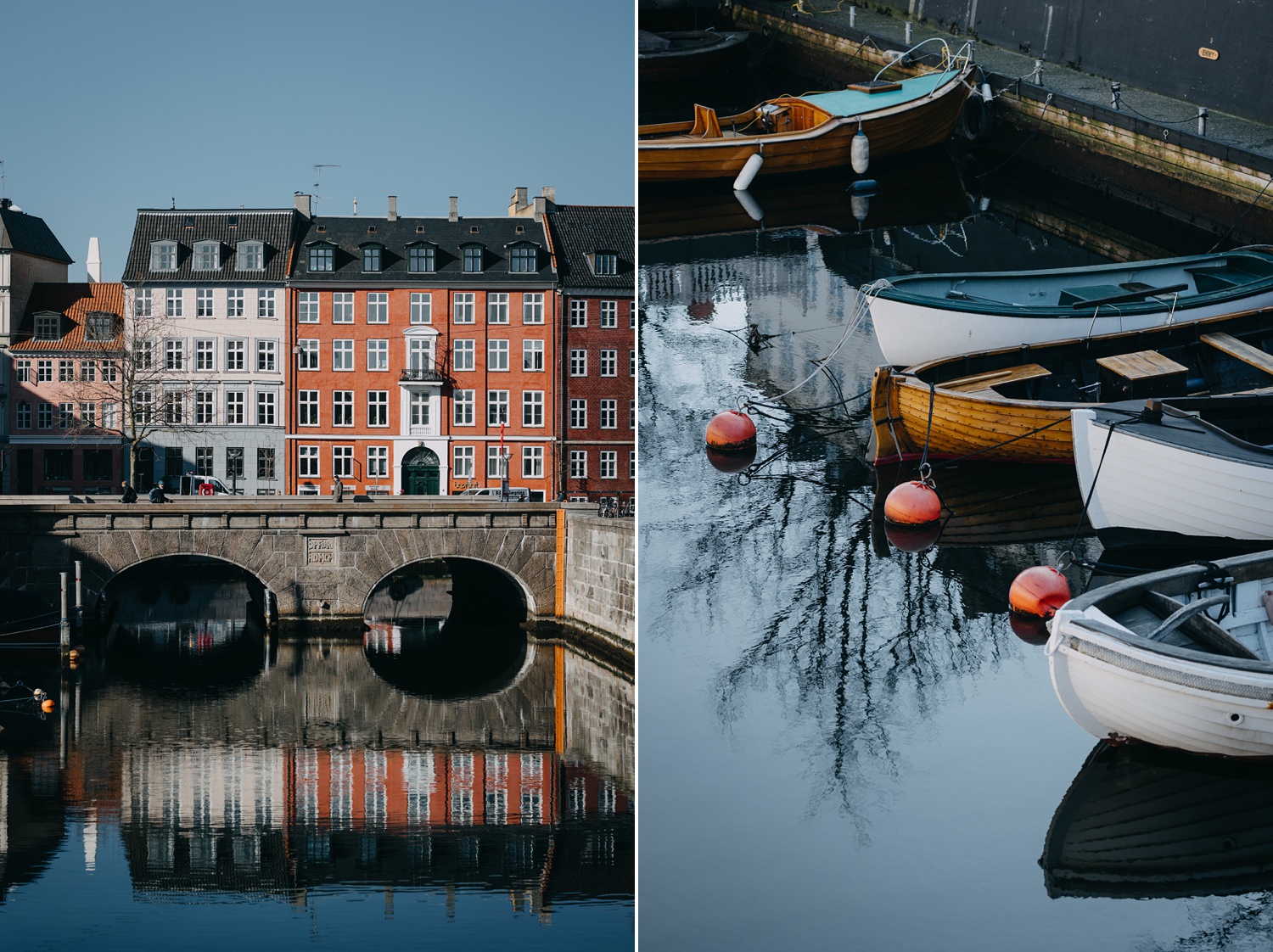 engagement portraits taken along Frederiksholms Kanal, Copenhagen