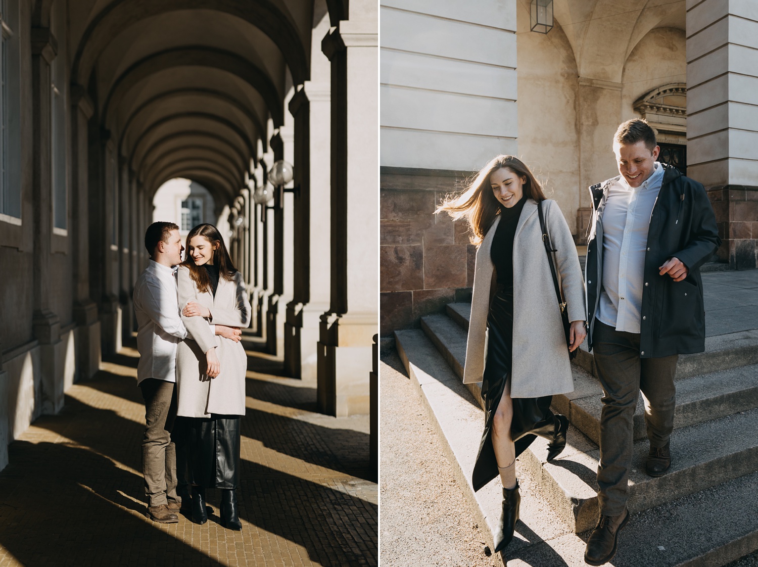 Beautiful engagement session by Christiansborg Castle in Copenhagen
