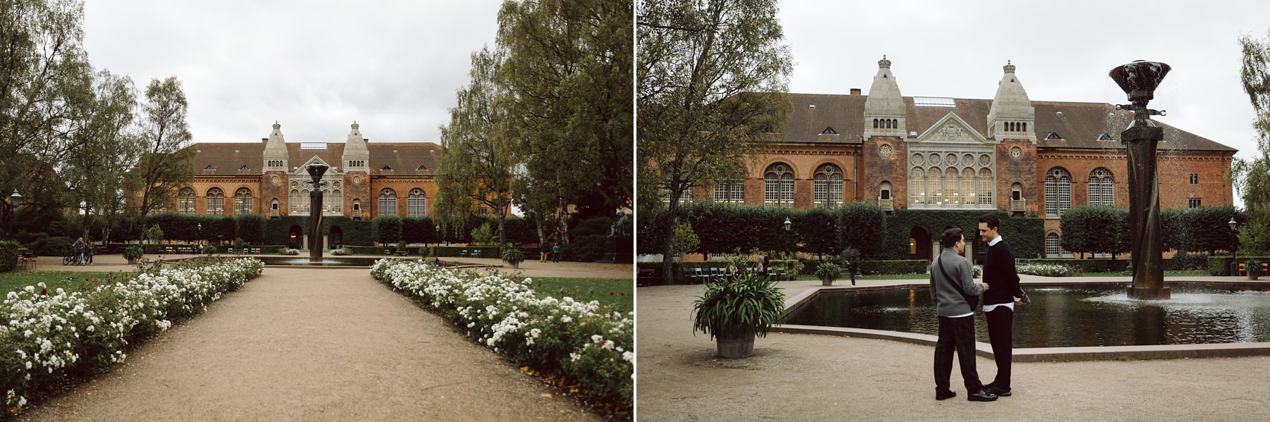 Romantic Copenhagen location for proposals and engagement photos – the Royal Library Garden.