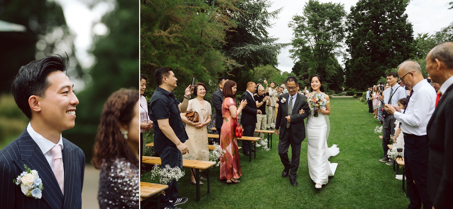 open air wedding ceremony at Frederiksberg Have 