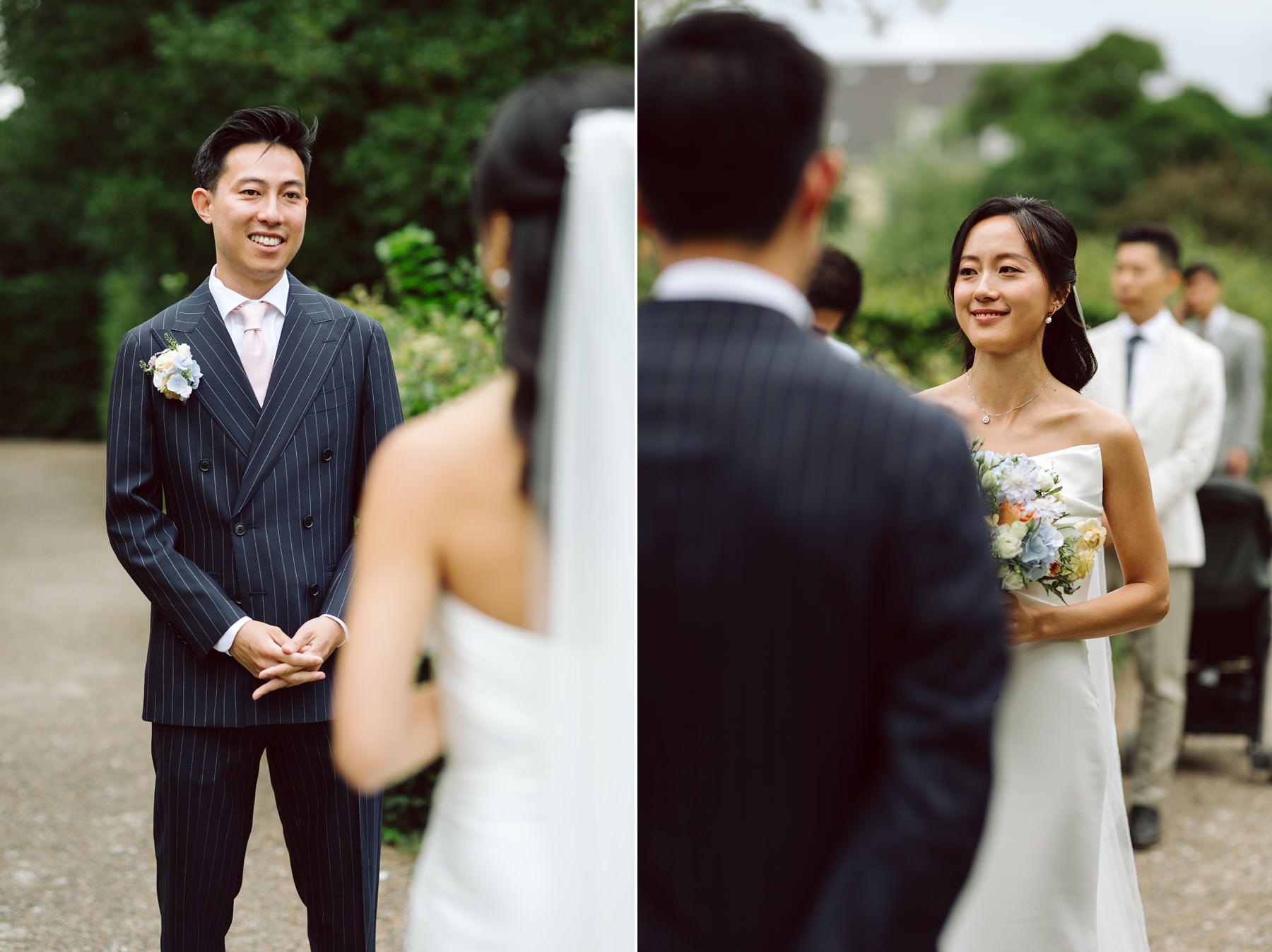 open-air summer wedding ceremony at Det Kongelige Haveselskab