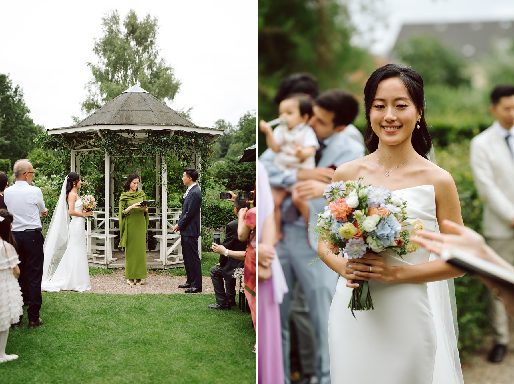 Summer wedding ceremony at Paradehuset, Det Kongelige Haveselskab