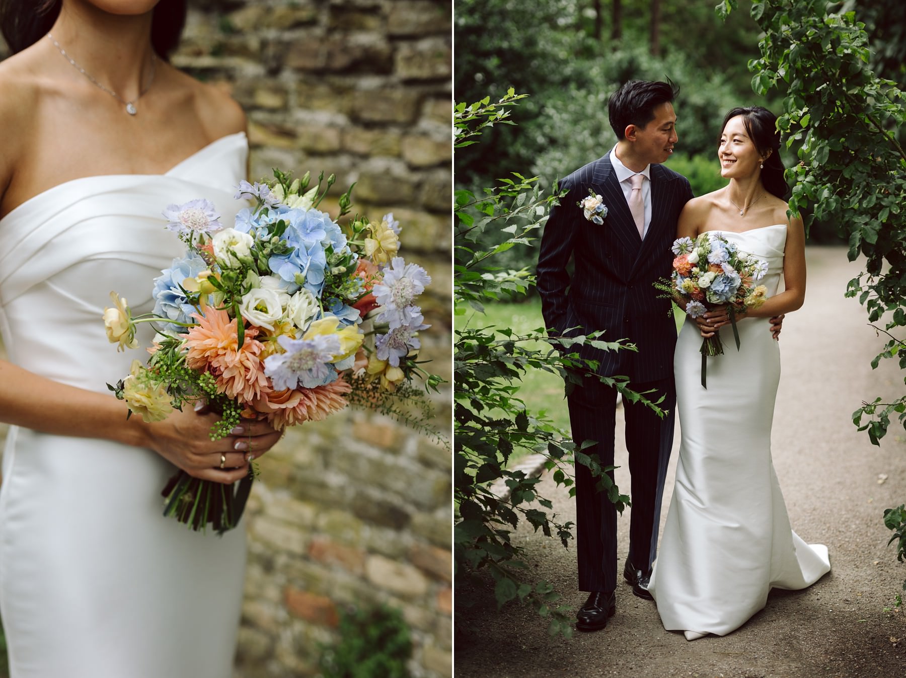 beautiful wedding portrait session at Frederiksberg Have