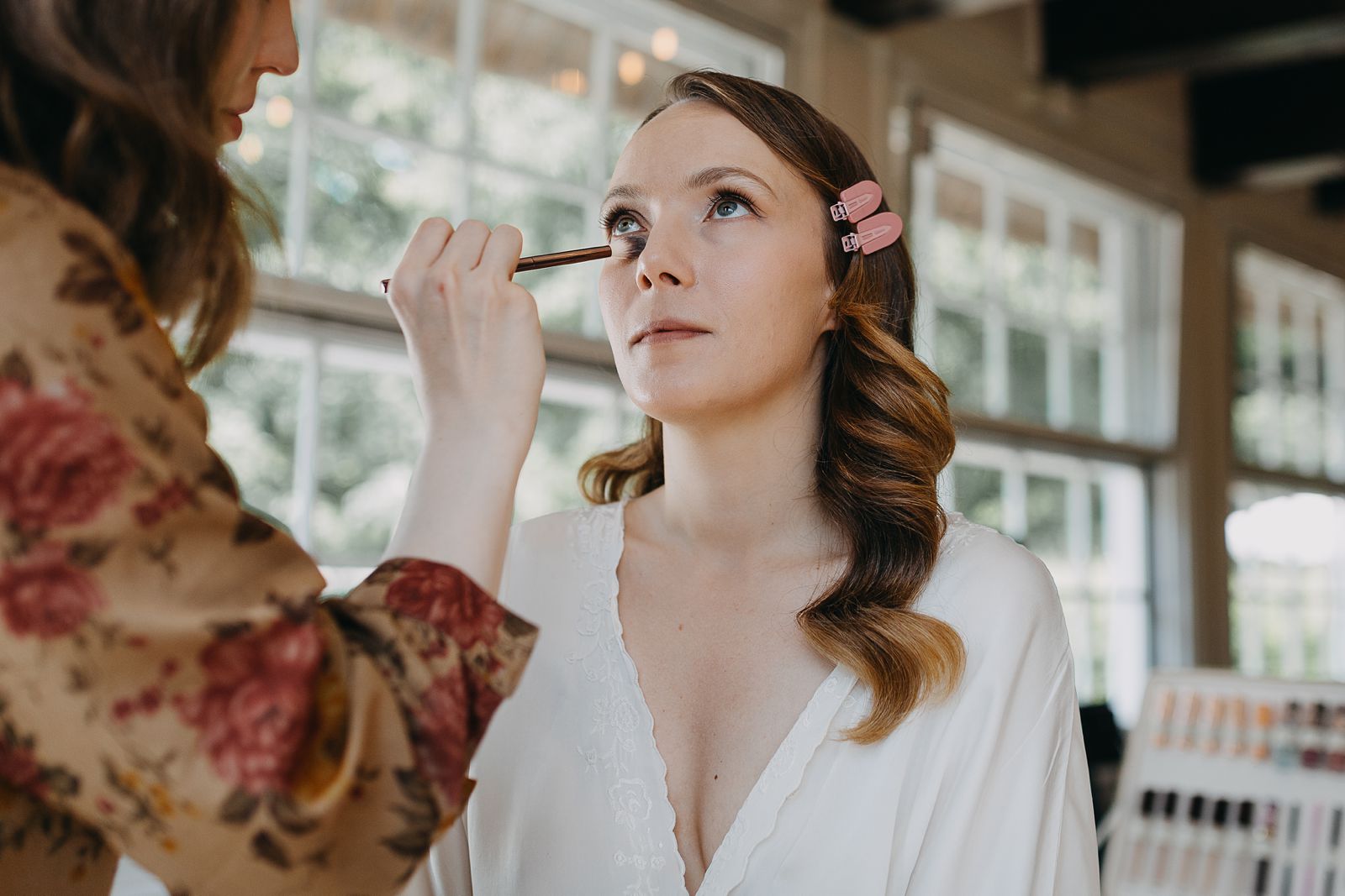 Bride getting ready  before her wedding in Copenhagen