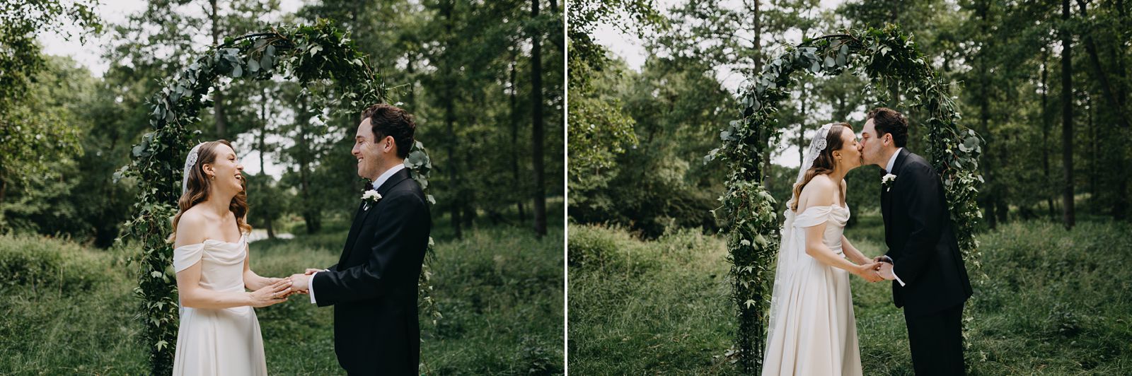 outdoor civil wedding ceremony in Dyrehaven,  Copenhagen