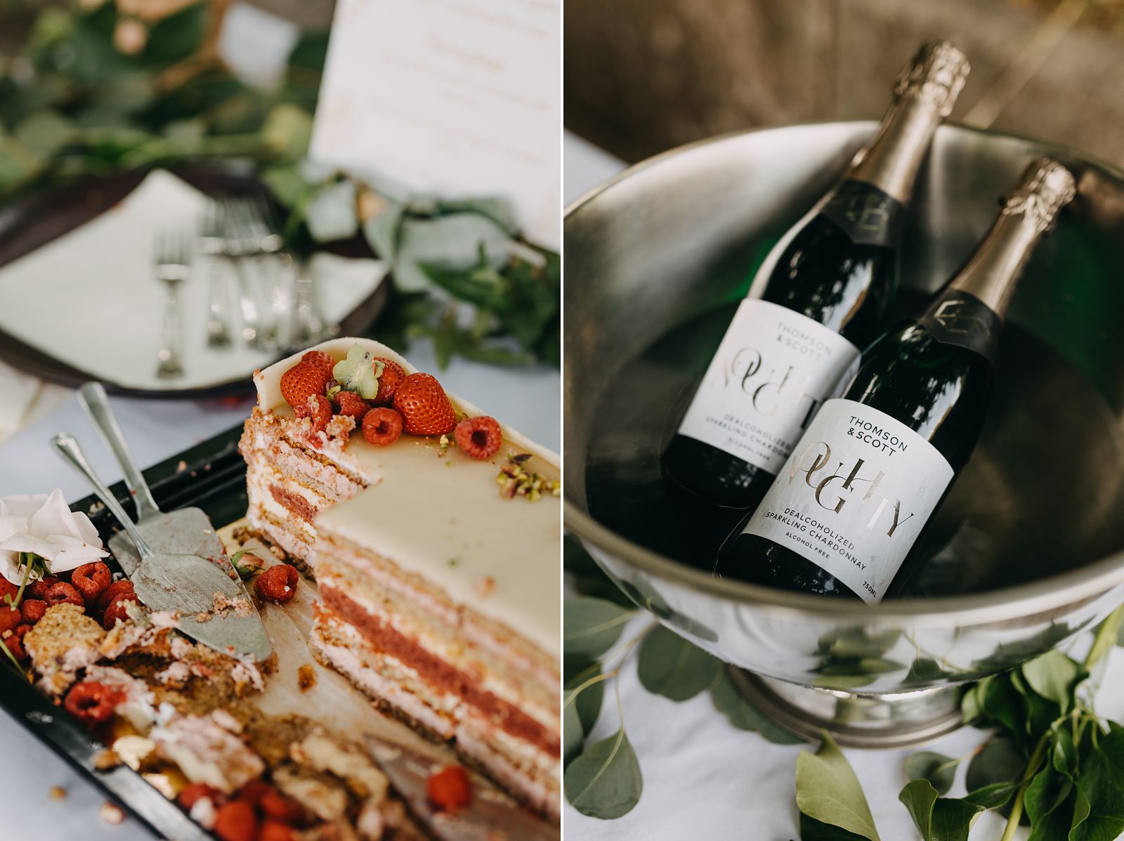 Rustic wedding cake at Kilden i Skoven in Dyrehaven