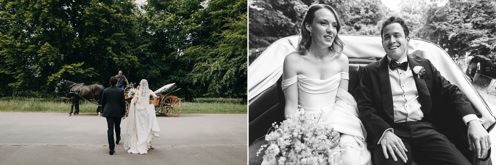 Romantic wedding portraits in Dyrehaven forest near Copenhagen