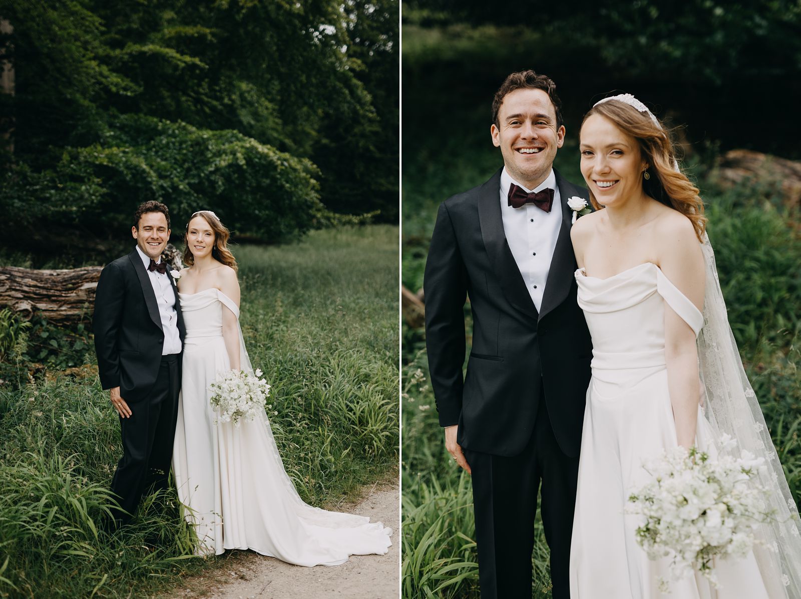 Romantic wedding portraits in Dyrehaven forest near Copenhagen