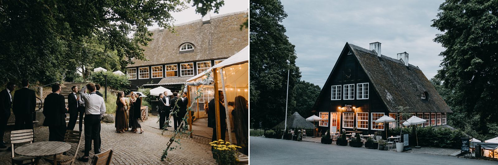 shot od wedding venue in Dyrehaven in Copenhagen
